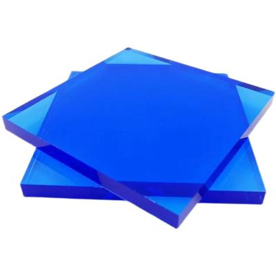 China Decoration/Advertising/Display/Sign Acrylic Sign Board Customized Size Clear Transparent Blue Plastic Plexiglass Cast Acrylic Sheet for sale