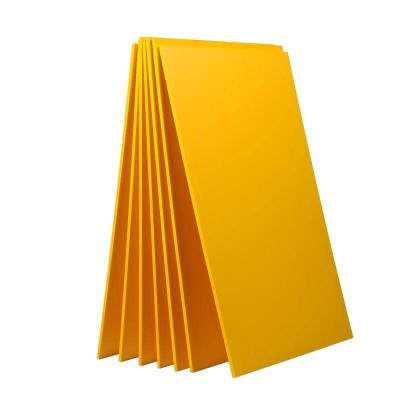 China Decoration / Advertising / Display / Sign Foam Rigid Plastic Board Closed Cell Expanded Plastic Board Yellow for sale