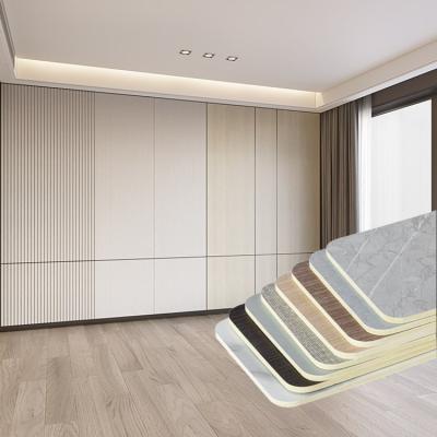 China ECO-Friendly+fireproof+waterproof WPC Wood Interior Decorative Fireproof PVC Foam TV Panel Wall Panelsboard Cladding Veneer Laminated Wall Panel for sale