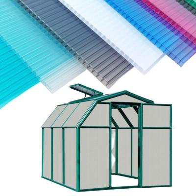 China Good Performance PC Cavity Sheet Plastic Outdoor Plastic Roof Greenhouse Polycarbonate Panels Lexan PC Embossed Sheets For Park Policarbonato for sale