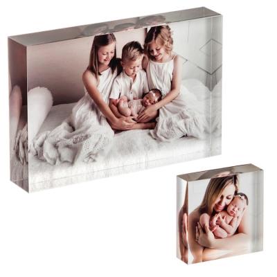 China Fashionable Blank Acrylic Block Picture Photo Frame Sublimation Printing Wall Arts Ablums Home Decorative Props for sale