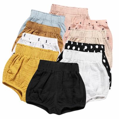 China Breathable factory wholesales summer toddler girls clothing muslin unisex baby knitted bloomers for kids for sale