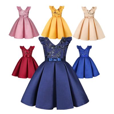 China Factory Direct Children's Birthday Clothing Kids Princess Dress Clothes Washable 2-12 Girls Party Wear Dresses Online 2022 for sale