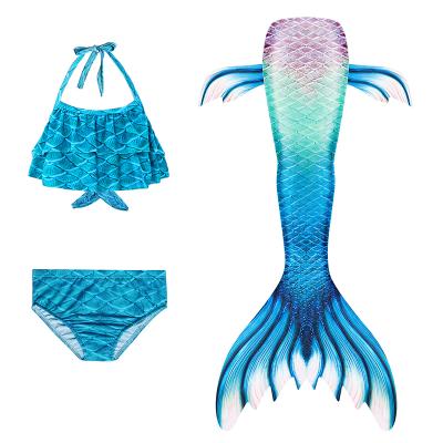 China 2022 New Arrival Summer Breathable Kids Clothes Princess Bathing Suit 3 Piece Mermaid Girls Swimwear Set for sale