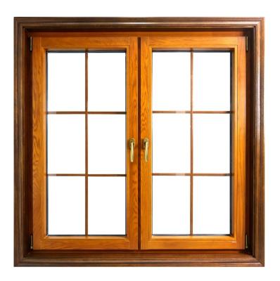 China Thermal Insulation Wood-Aluminum Tilt And Turn Magnetic Screen Windows for sale