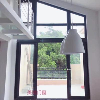 China High Performance Modern Aluminum Sliding Folding Door For Great View With Triangle Top for sale