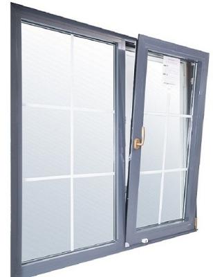 China Magnetic Screen Aluminum Window / Double Glazed Aluminum Windows With Grilles 1000mm*1000mm for sale