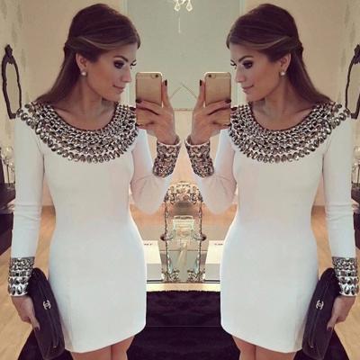 China Long Sleeve F1535 Anti-Static Beading Bandage Scoop Bandage Dress for sale