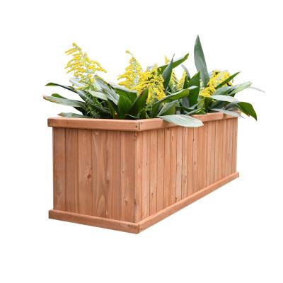 China CLASSIC Outdoor Garden Custom Size Plant Flower Pot Wooden Planter Box for sale