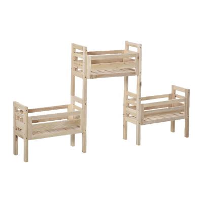 China Pastoral 3 Tiers Garden Flower Bed Planter Box Wooden Stand With Legs for sale