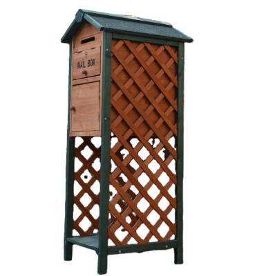 China 2021 Outdoor Wooden Garden Standing Free Standing Mailbox From The Yard for sale