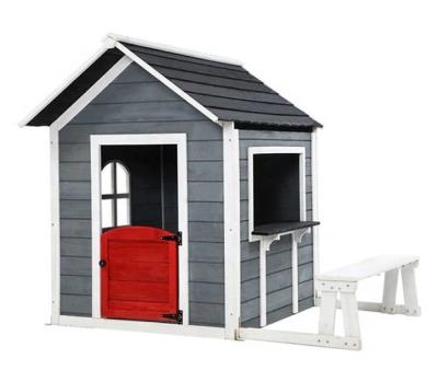 China Easily Assembled Outdoor Playground Wooden Kids Playhouses Wooden Playhouse Kids Playhouse for sale