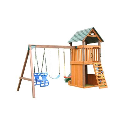 China Hot Selling Sturdy Construction Kids Playhouses Wooden Outdoor Garden Wooden Playhouses for sale