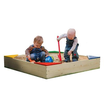 China All 2021 Outdoor Kids Playing Backyard Playground Wooden Sandbox Sand Pit for sale