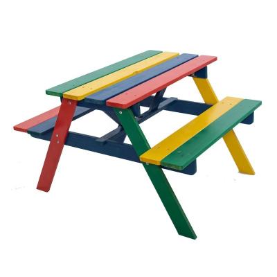 China Modern Outdoor Furniture Kids Wooden Table Garden Bench Kids Table and Chairs for sale