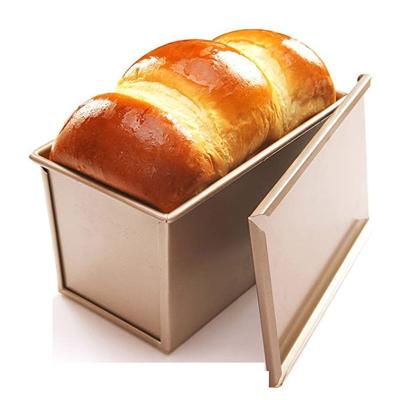 China Sustainable Carbon Steel Corrugated Bread Pan Bakeware Bread Toast Mold Baking Gold for sale