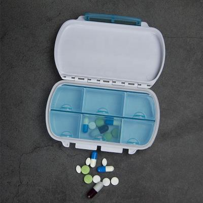 China Detachable Medicine Storage AM P.M. Vitamin Cases High Quality Medicine Box Small Portable Travel Pill Organizer for sale