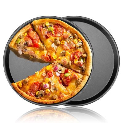 China Viable Wholesale Price Pizza Making Pan Middle Size Nonstick Pizza Bake Pan Oven Baking Tray for sale