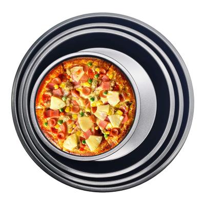 China Durable 8 Inch 10 Inch Large Nonstick Deep Dish Round Bakeware Pizza Pans For Home Kitchen for sale