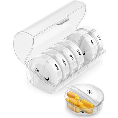 China Viable High Quality Weekly Pill Organizer Travel Portable 7Days Pill Box, Wholesale Large Pill Case //Pill Organizer for sale