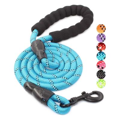 China Thoughtful Soft Padded Handle Dog Lead Training Traction For Large Dogs , Strong Nylon Rope Dog Leash for sale