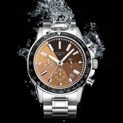 China New Arrival Factory Price Cheapest Automatic Date GuanQin Quartz Wristwatches Sport Box Watch For Men for sale