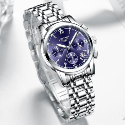 China Fashion Multifunctional Automatic Classic Guanqin Date Stainless Steel Quartz Elegant Luxury Ladies Watch for sale