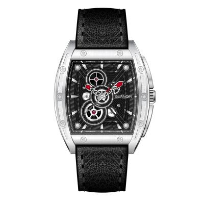 China 2022 Date Low MOQ LOGO Square Japanese Movement Men GuanQin Automatic Quartz Custom Wrist Watch for sale