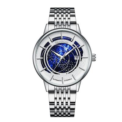 China Power Reserve GuanQin New Arrival Stainless Steel Band Logo Automatic Winding Watch Custom Made For Men's Wrist for sale