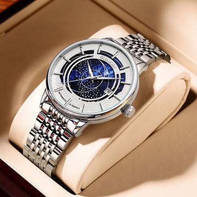 China Popular Power Reserve GuanQin New Design OEM Watch Moon Shining Automatic Mechanical Watches For Men for sale