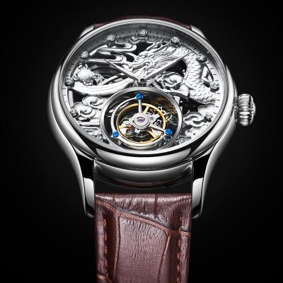 China Factory Automatic Dragon Tourbillon Skeleton Automatic Wristwatches High Quality Luxury Mechanical Watch From China Date for sale