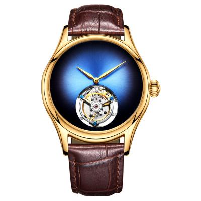 China Skeleton Automatic Date Luxury Men's Watch With Flying Tourbillon Movement Sapphire Mechanical Gold Man Watch for sale