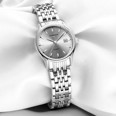 China Full calendar GuanQin top selling simple unique gift quartz luminous waterproof women watch for sale