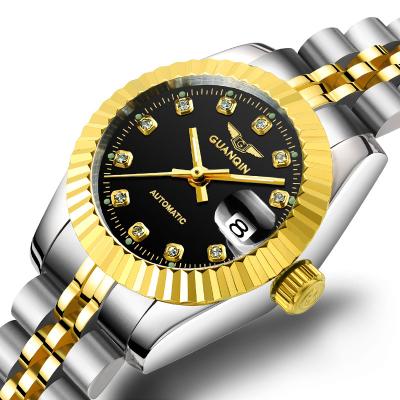 China Beautiful Design China Factory Price Day/Date Women Mechanical Wrist Watches for sale