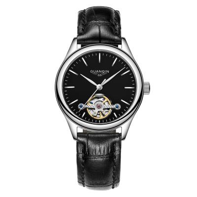 China Water Resistant Women Stainless Steel Genuine Leather Luminous Automatic Mechanical Wrist Watch Tourbillon Watches for sale