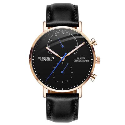 China Water resistant 2019 most popular with best quality and low price GuanQin quartz wristwatches for men original for sale