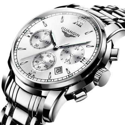 China 2021 multi-function quartz automatic watch date sports chronograph stainless steel case wristwatches for sale