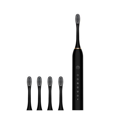 China China Adjustment Multi-speed Waterproof ABS Black Adult Rechargeable Sonic Electric Toothbrush for sale