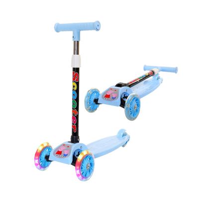 China Factory Wholesale Folding Height Adjustable Handlebar Folding Children's Scooter High Quality 3 Three Wheel Scooter Children's Bike For Kids for sale