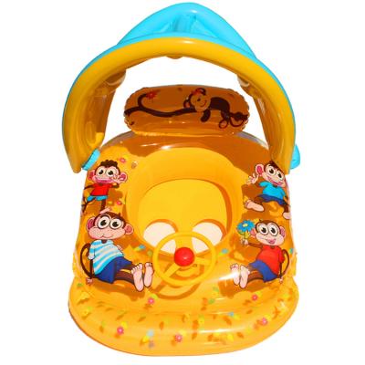 China Animal Children's Seat Ring Toddler Underarm Inflatable Seat Ring Boy Thicken Sunshade Baby Swim Ring for sale