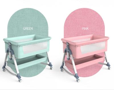 China Modern Baby Hutch Can Be Moved To Adjust The Level Of Splice Folding Crib Bed Baby Hutch for sale