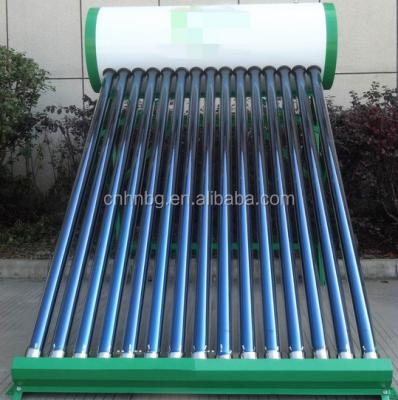 China High Pressure Pitched Stainless Steel 150L Non Roof Solar Water Heater With Vacuum Tubes for sale