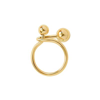 China CLASSIC Brand New Fashionable Elegant Cross Jewelry 18K Gold Ladies Statistical Knot Titanium Steel Ring for sale