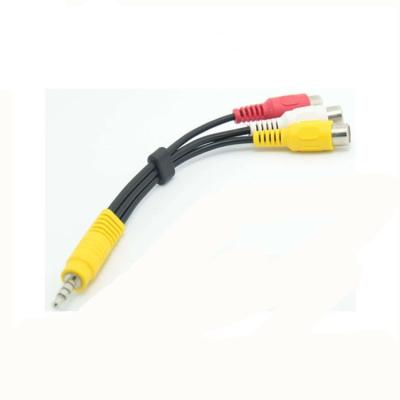 China Multimedia 3.5mm To 3 RCA 4 Stereo Cable 3.5mm Core To 3rca Female Cable for sale