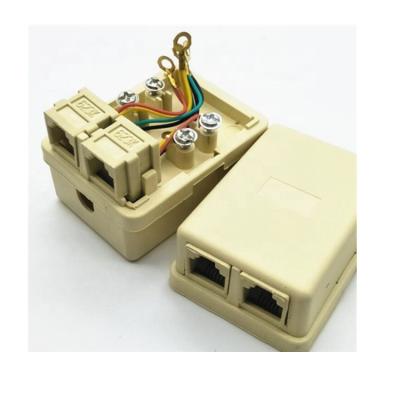 China audio & DOUBLE VIDEO JACK BOX RJ11 CAT 3 OUTDOOR CAT 3 Telephone Keystone for sale