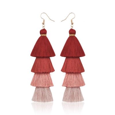 China Romantic Fashion Long Tassel Drop Earrings For Women for sale