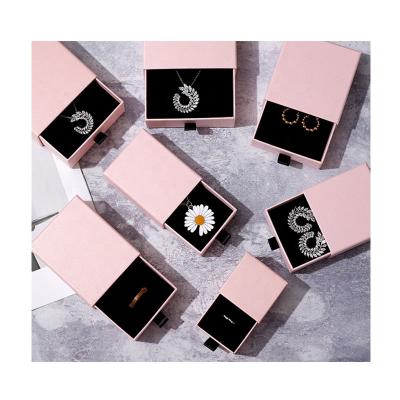 China Wholesale hot sale custom logo gift drawer paper box jewelry packaging necklace bracelet necklace bracelet ring luxury eco-friendly eco-friendly for sale