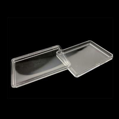 China Holder 46x30x3mm Customized 1OZ BAR BOX Acrylic INGOT BOX Transparent Clear Direct Fit High Caps For 1oz Silver for sale