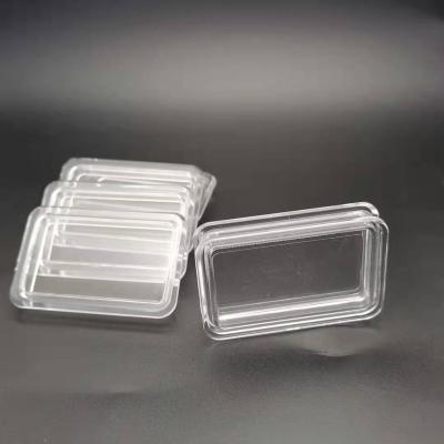 China 41*24*5.5mm Modern Acrylic Gold Bar Box With Jewel Shaped Edge for sale