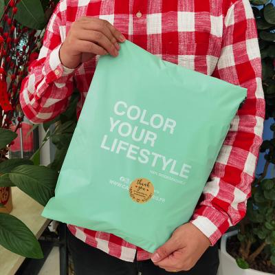 China High Quality Strong Adhesive LDPE Matte Green Poly Mailers Mailing Waterproof Packaging Shipping Bags With Custom Logo for sale